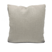 Load image into Gallery viewer, back of square linen cushion designed and hand made in Australia